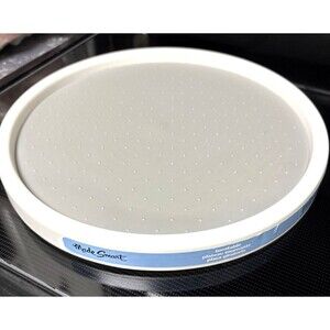 Madesmart 10" Plastic Turntable for Kitchen Organization White/Gray Lazy Susan